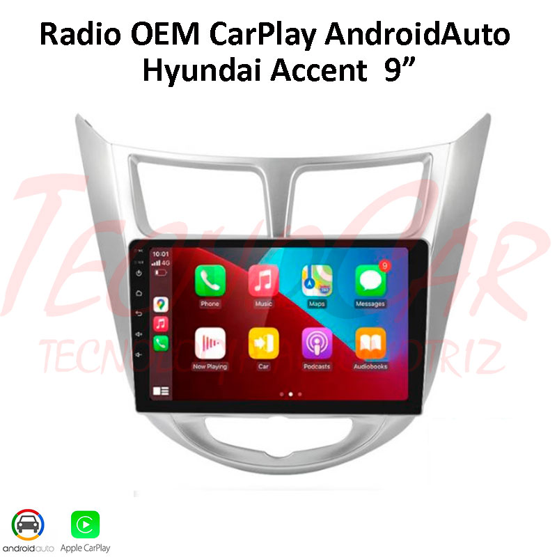 RADIO HYUNDAI ACCENT 2010-17 CARPLAY / ANDROID AUTO / 9.1"